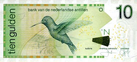 P28e Netherlands Antilles 10 Gulden 1.6.2011 (New Variety)